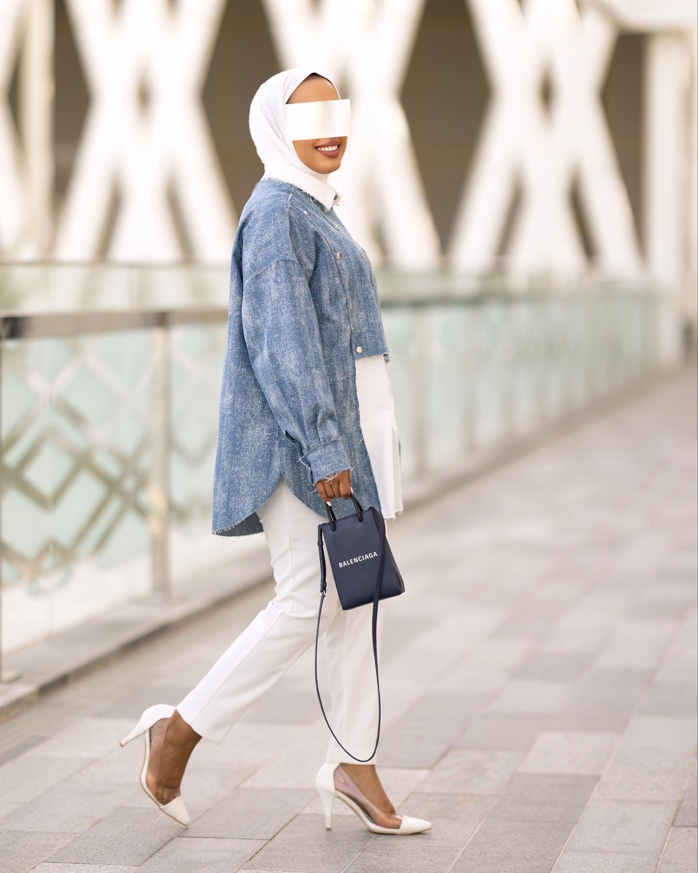 Oversized Denim Shirt 🤍✨