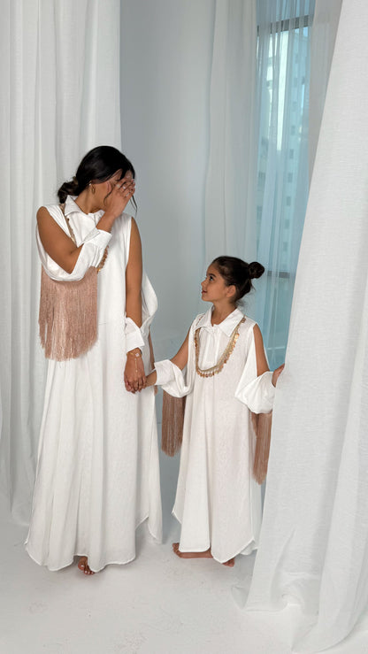 White Shirt Daraa Pink (kids)