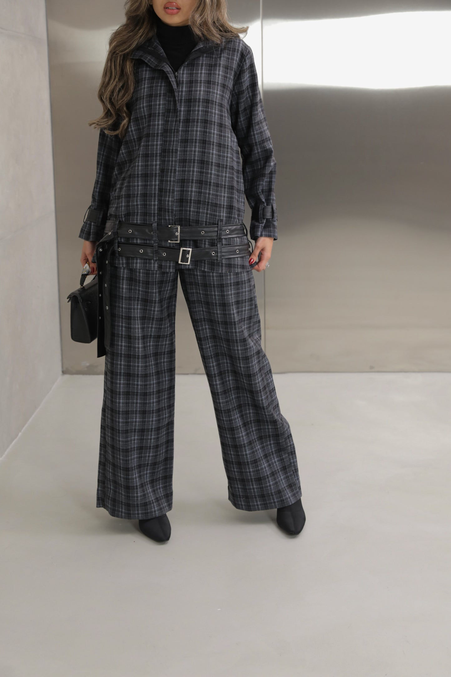 Strap Plaid Suit ✨