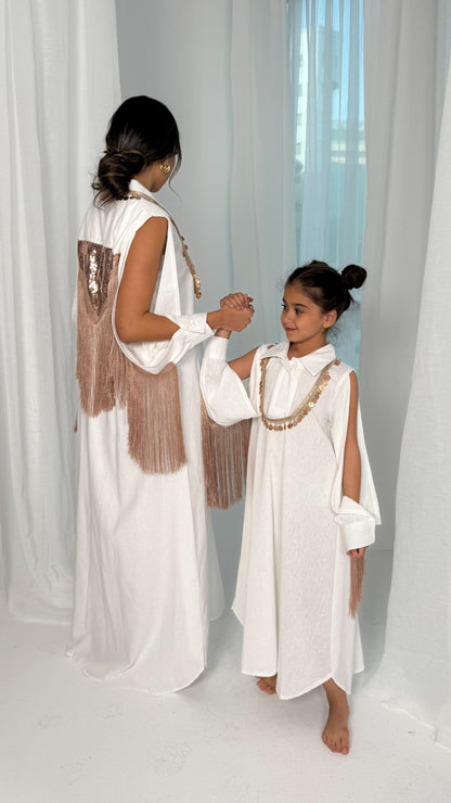 White Shirt Daraa Pink (kids)