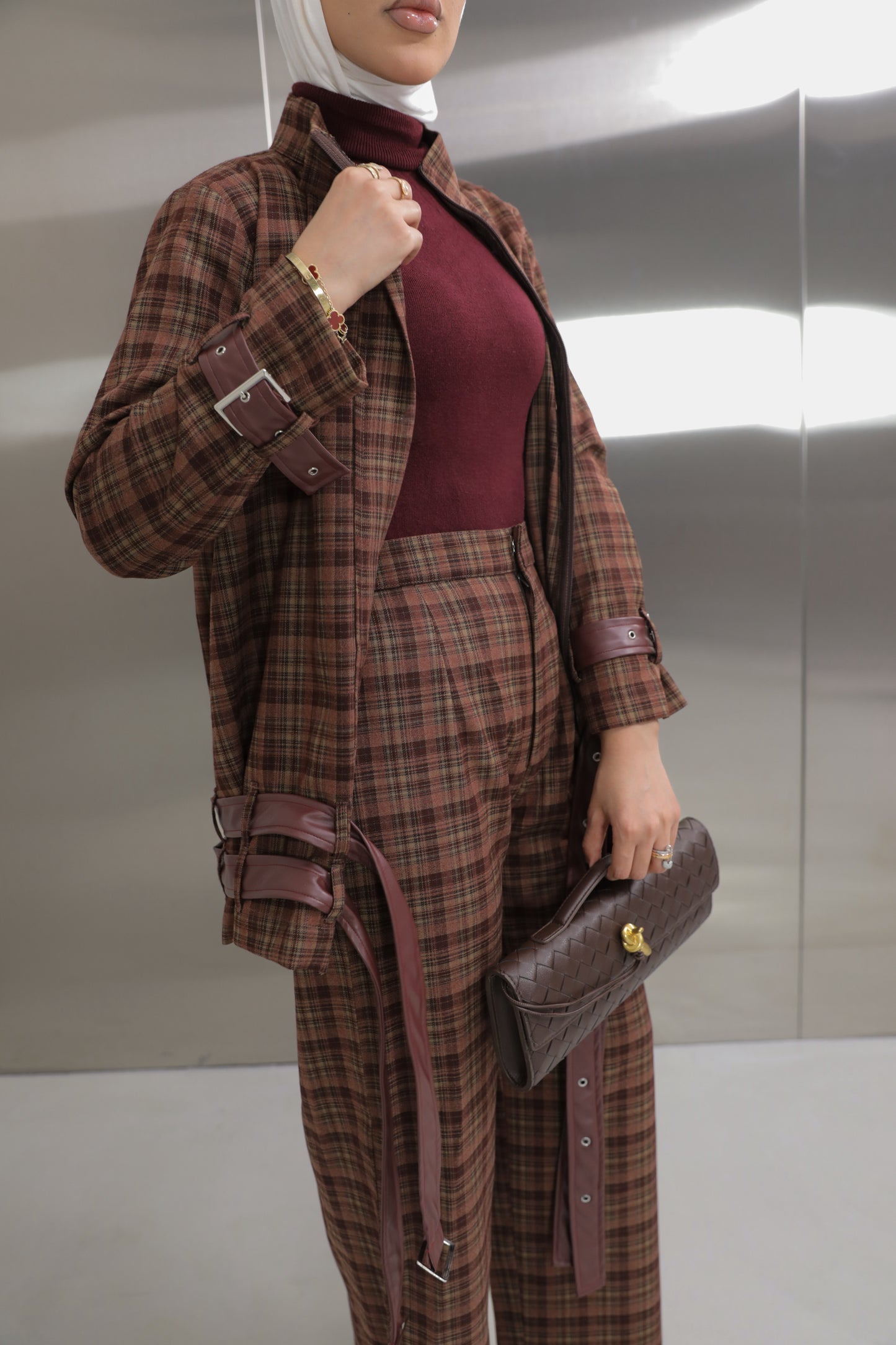 Strap Plaid Suit ✨