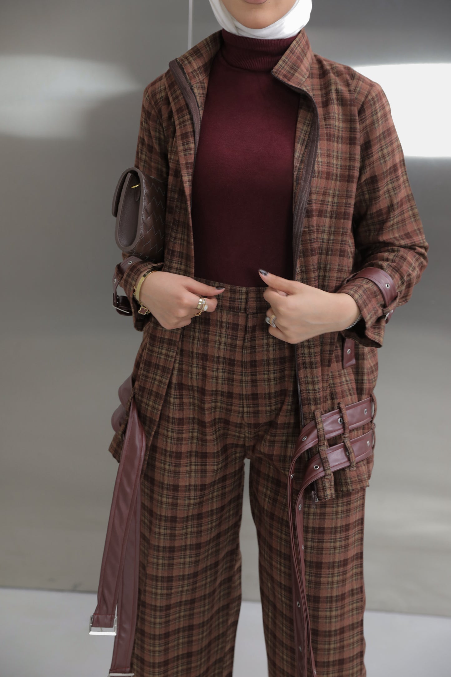 Strap Plaid Suit ✨