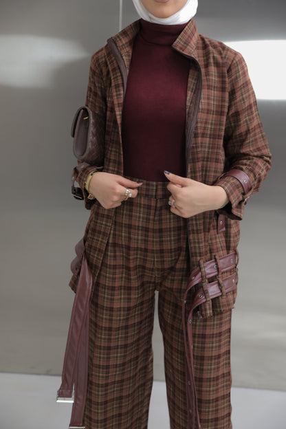 Strap Plaid Suit ✨