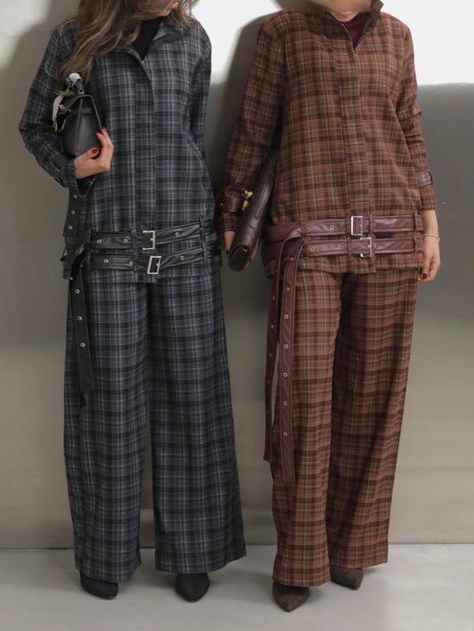 Strap Plaid Suit ✨
