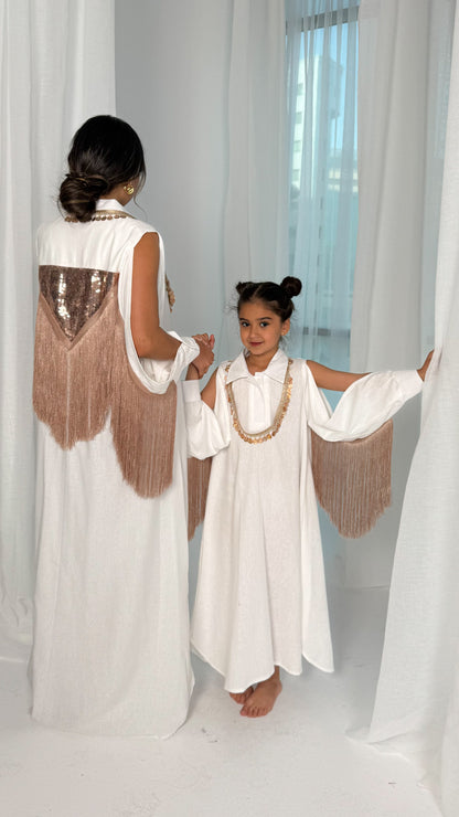 White Shirt Daraa Pink (kids)