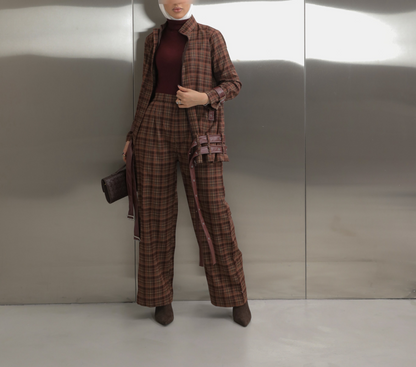 Strap Plaid Suit ✨