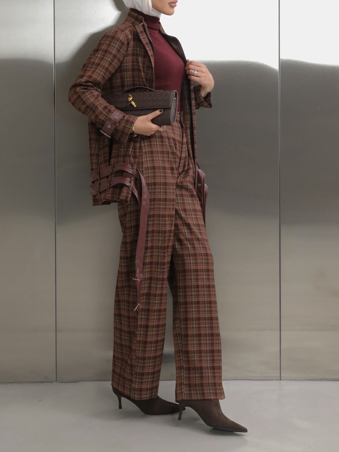 Strap Plaid Suit ✨