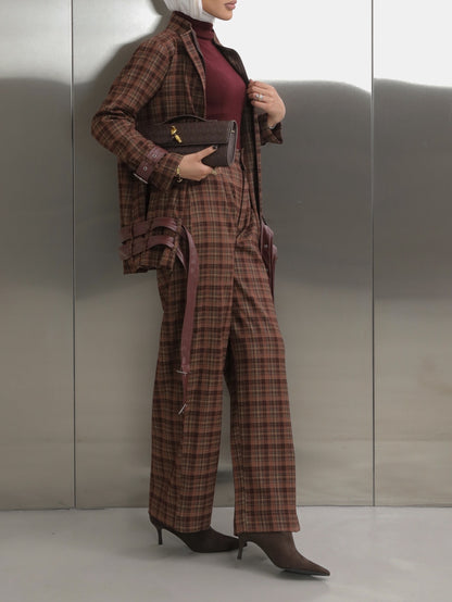 Strap Plaid Suit ✨