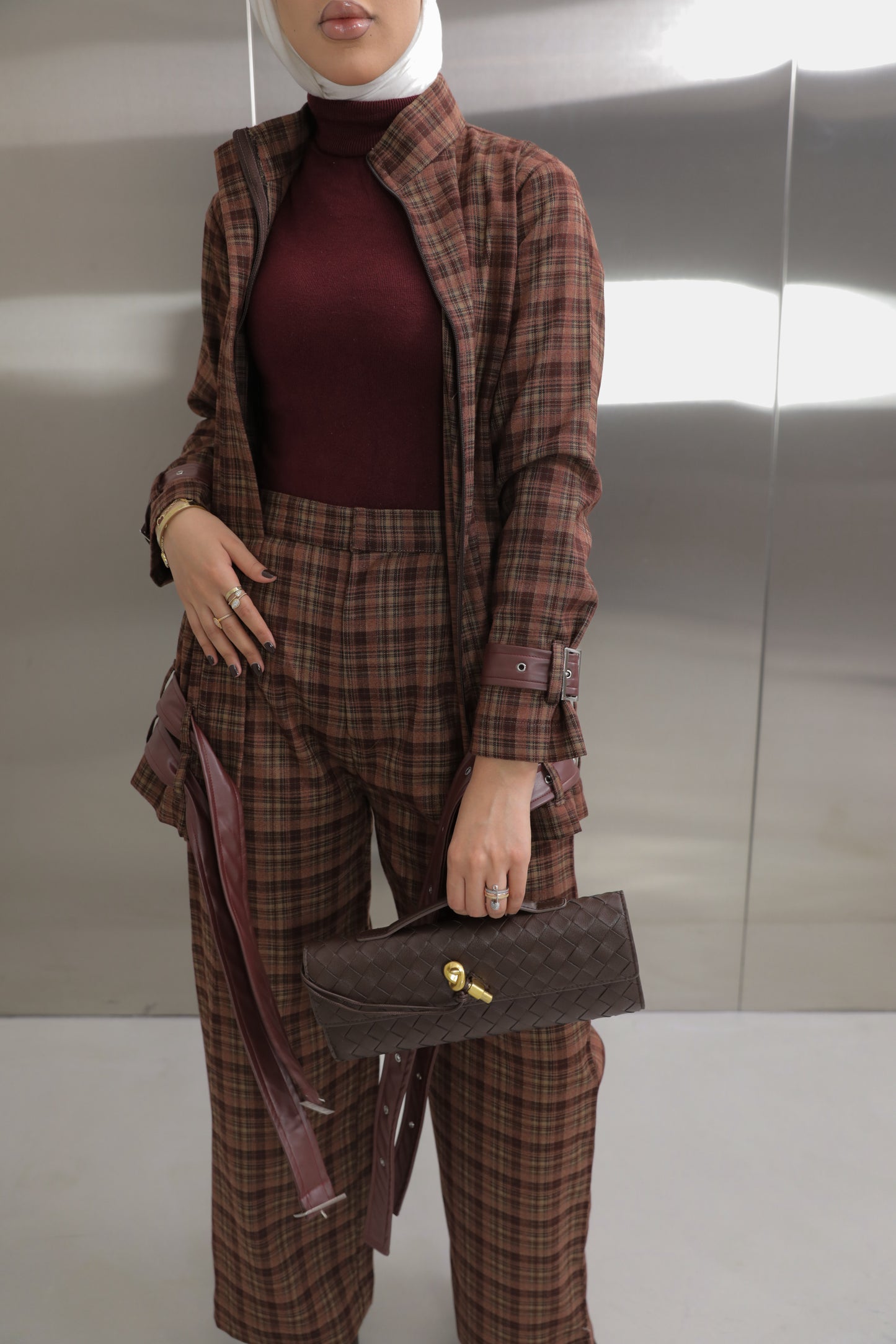 Strap Plaid Suit ✨