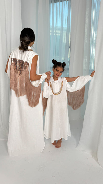 White Shirt Daraa Pink (kids)