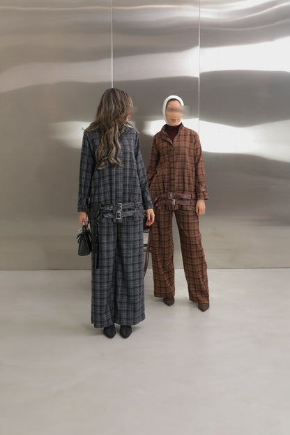 Strap Plaid Suit ✨