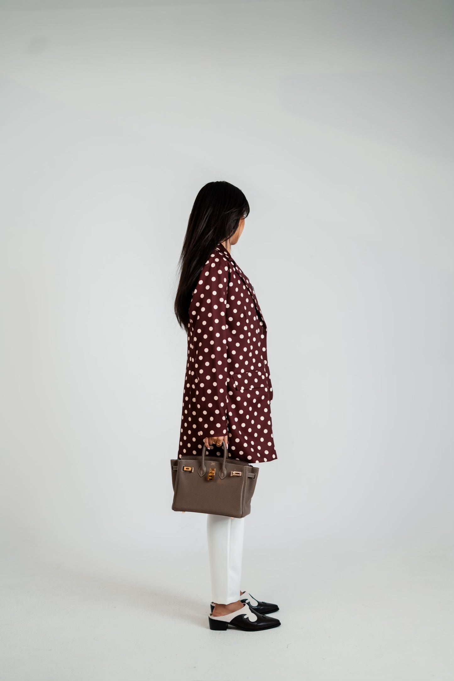 Polka Dot Blazer & Vest Set