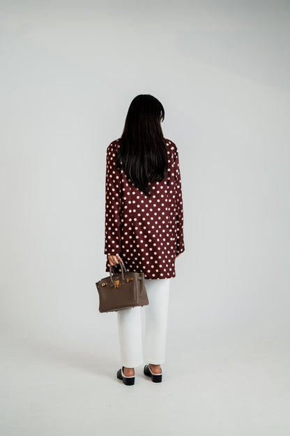 Polka Dot Blazer & Vest Set