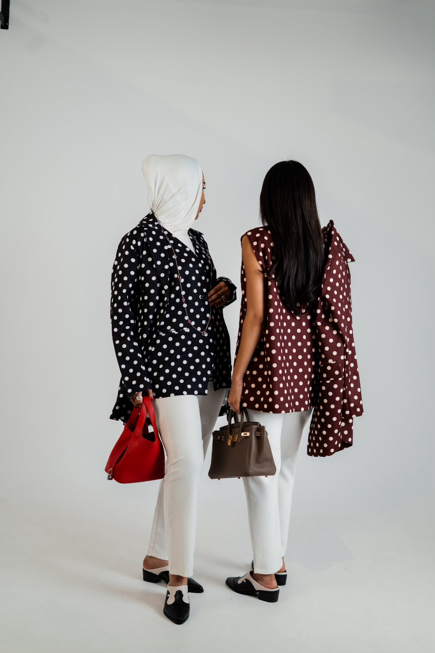 Polka Dot Blazer & Vest Set