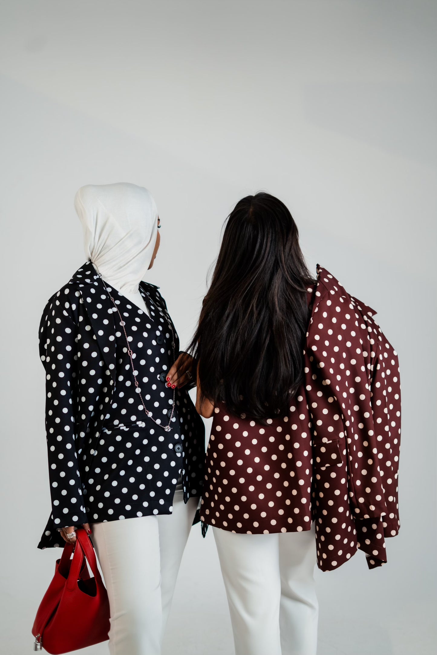 Polka Dot Blazer & Vest Set