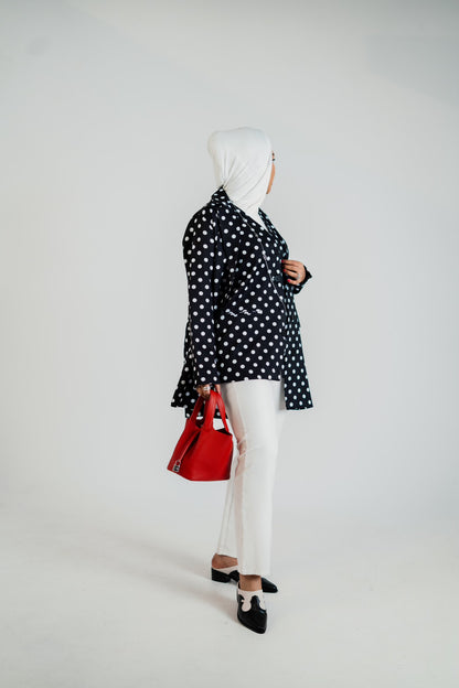 Polka Dot Blazer & Vest Set