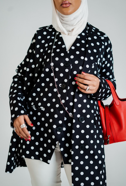 Polka Dot Blazer & Vest Set